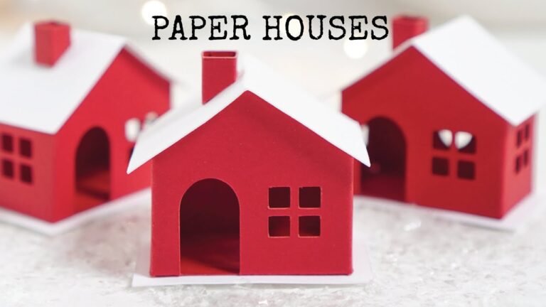 5 Festive Christmas Paper House Templates for Holiday Crafting